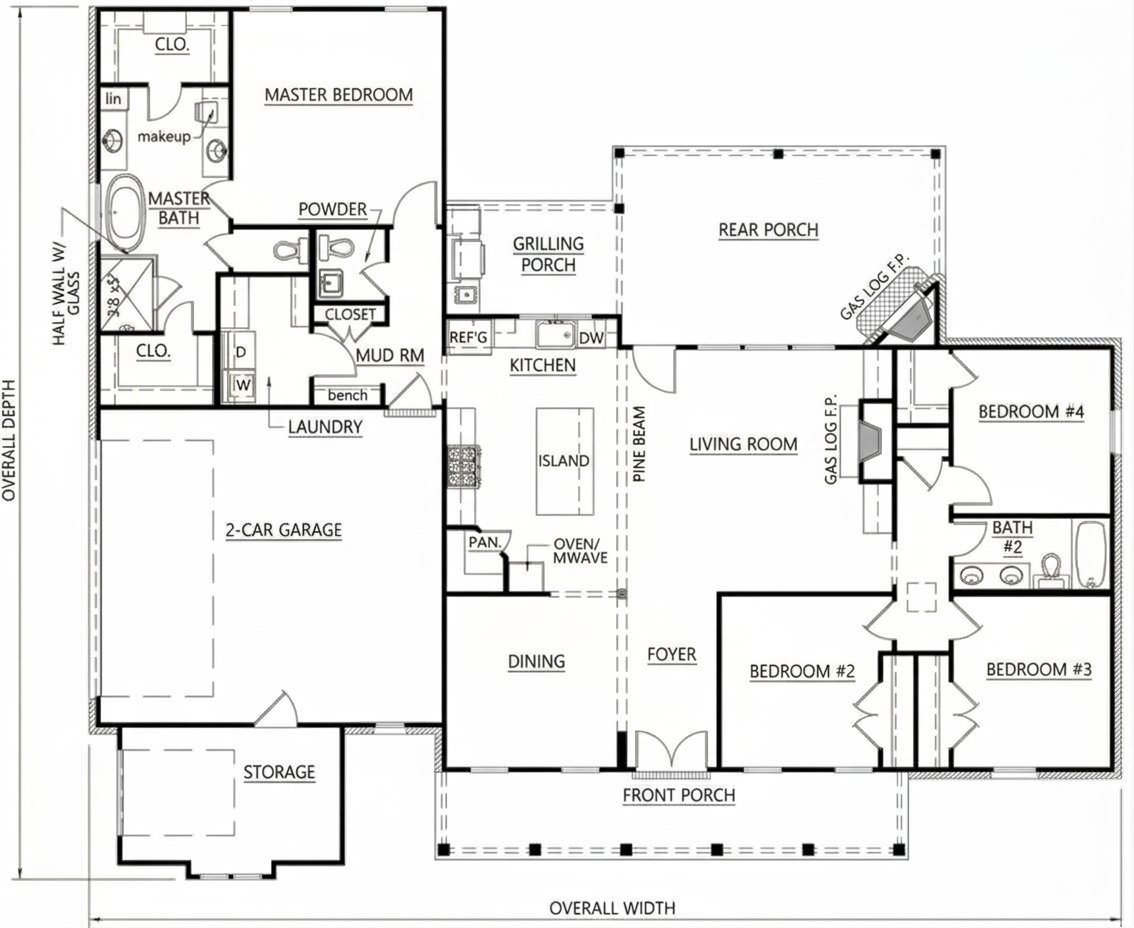 The Georgia first floor rendering